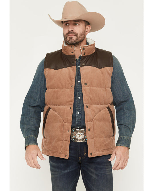 Men's Lonoke Corduroy Puffer Vest Tan