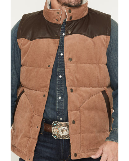 Men's Lonoke Corduroy Puffer Vest - Tall Tan