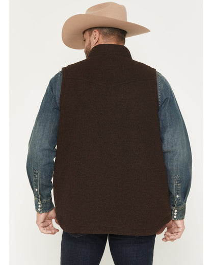 Men's Miller Sherpa Lined Wool Vest Brown