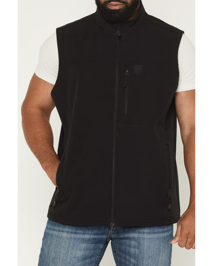 RANK 45® Men's Ralington Softshell Vest - Tall Black