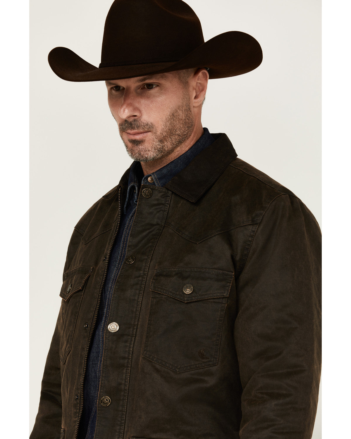 Men's Road Dust Washed Oil Skin Long Jacket - Tall Brown