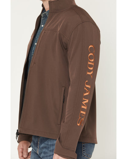 Men's Logo Softshell Jacket Dark Brown