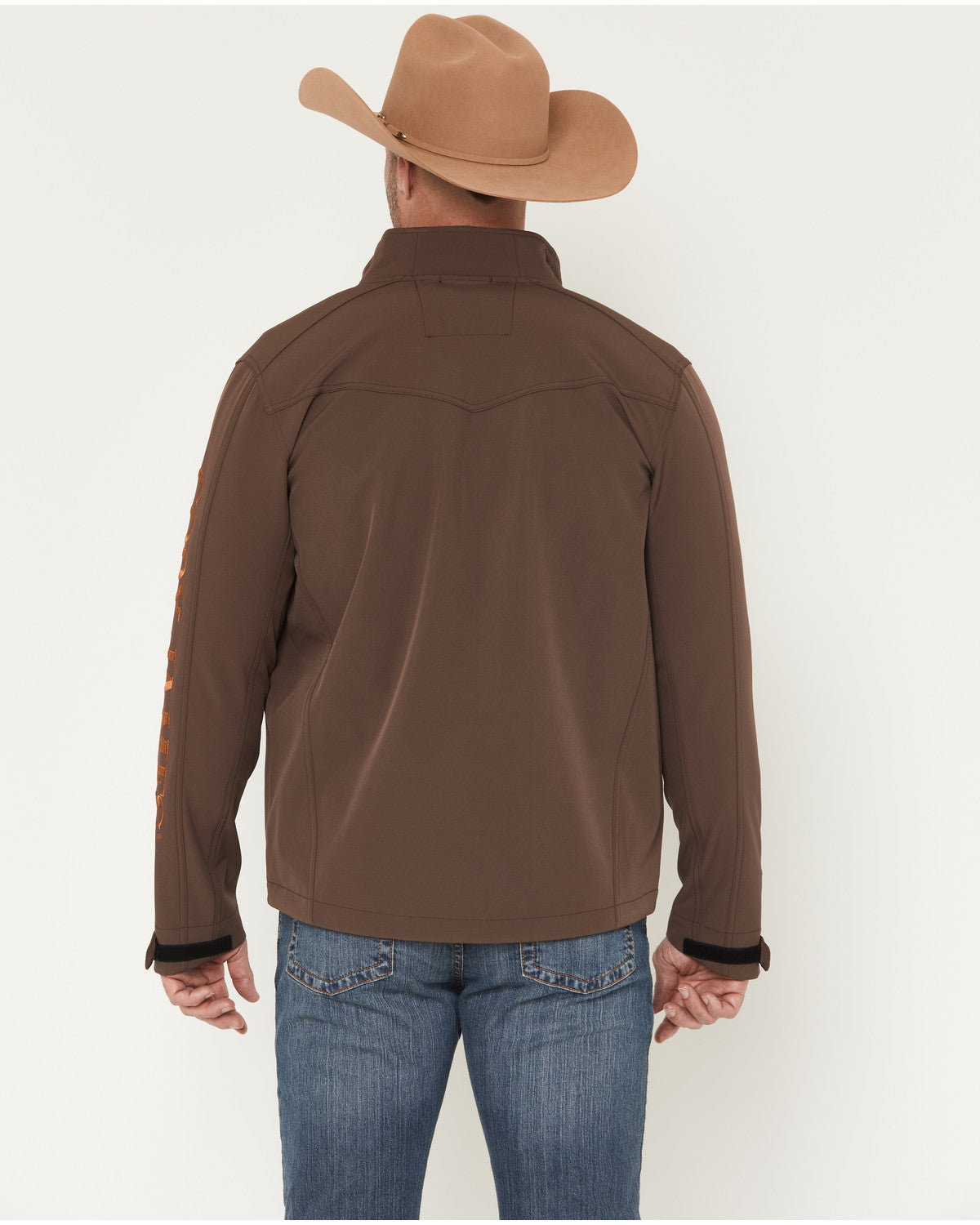 Men's Logo Softshell Jacket Dark Brown