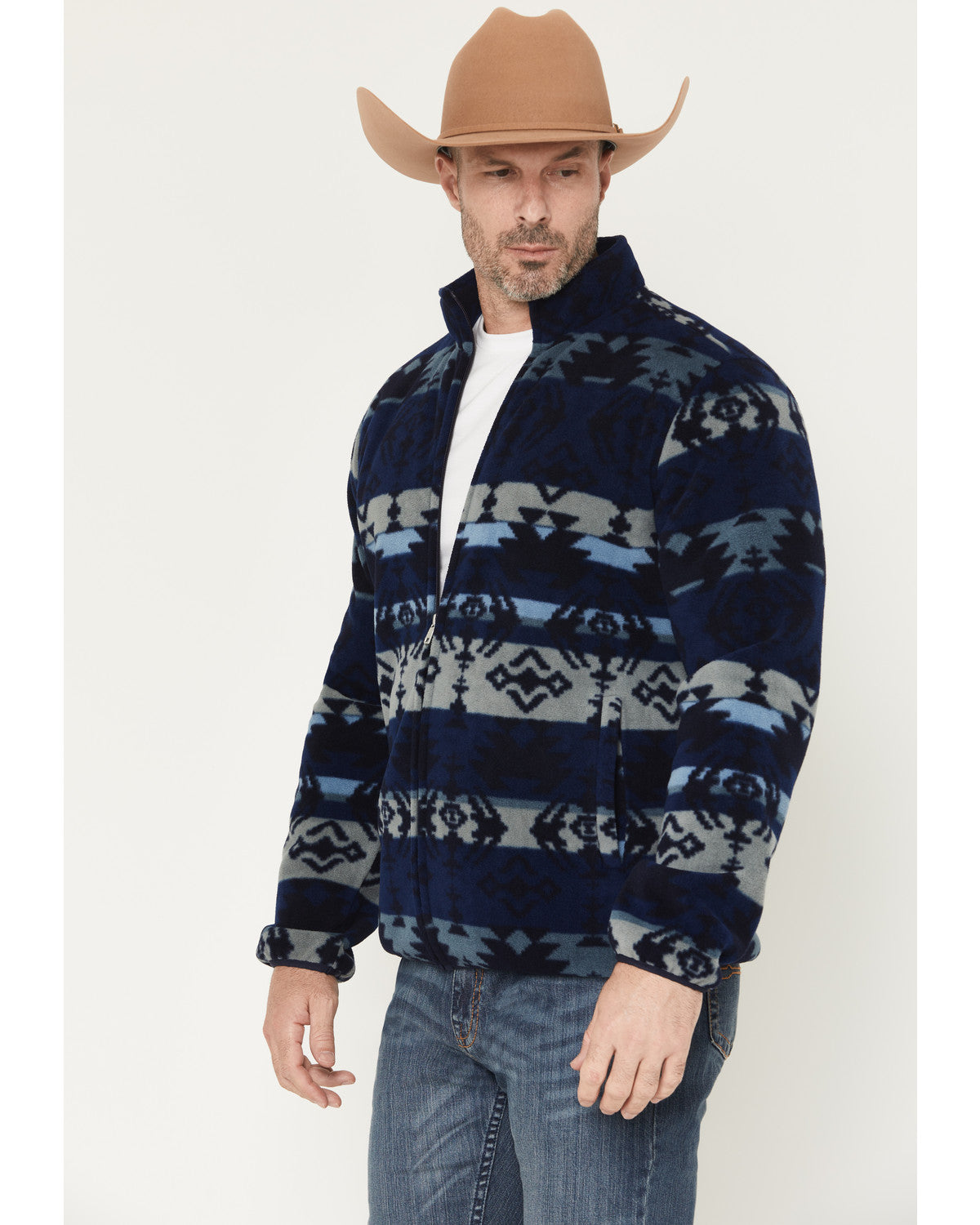 Men's Barrens Southwestern Print Zip-Up Jacket Blue