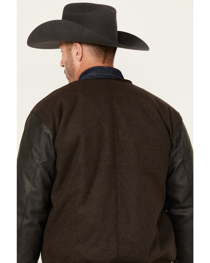 Men's Brighton Varsity Wool Jacket Brown