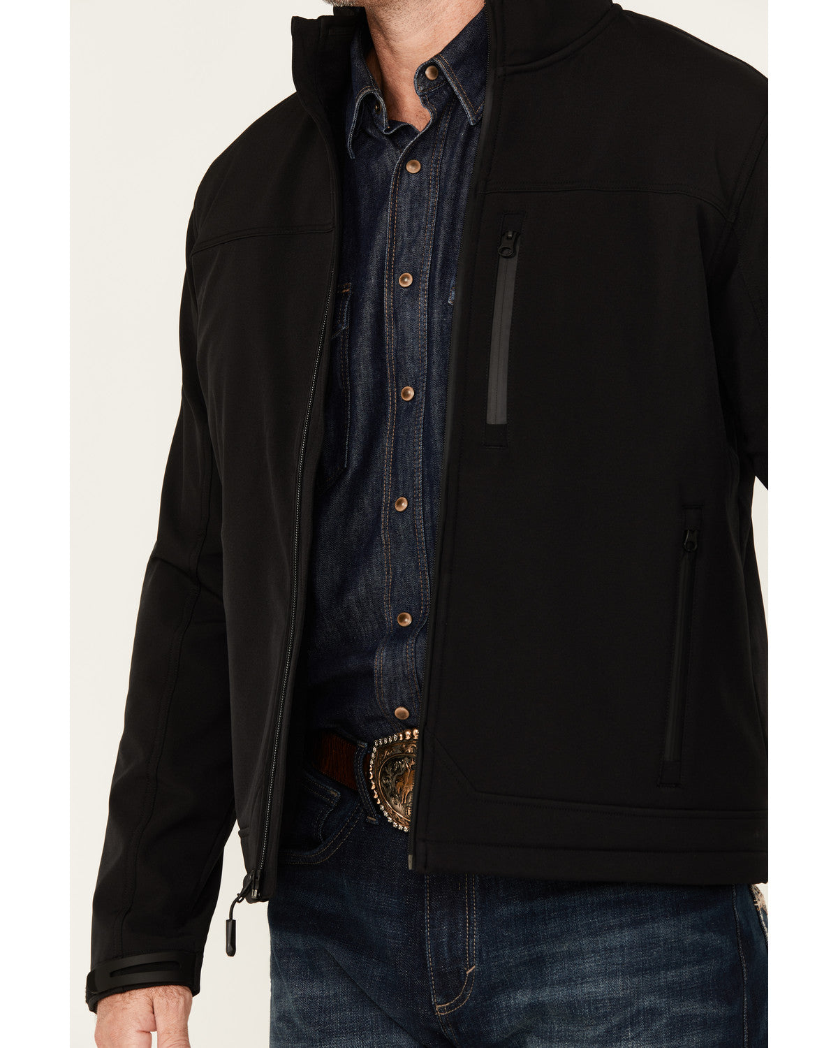 Men's Sharpshooter Concealed Carry Softshell Jacket - Tall Black