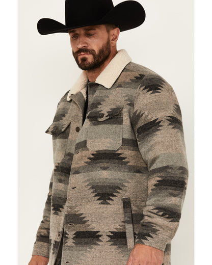 Men's Whiskey Southwestern Print Jacket Grey