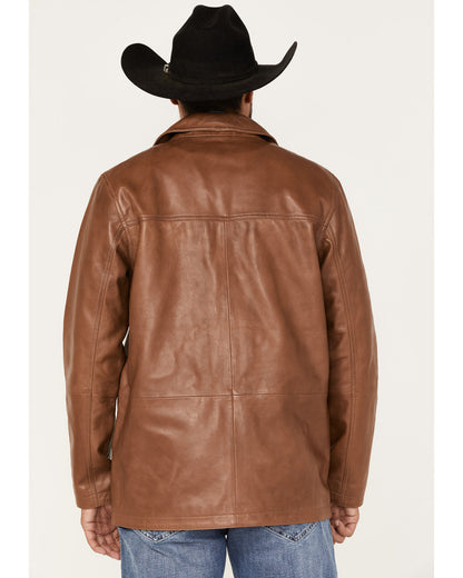 Men's Dale Leather Field Jacket Brown