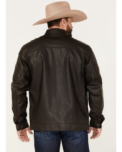 Men's Houston Distressed Moto Jacket Brown