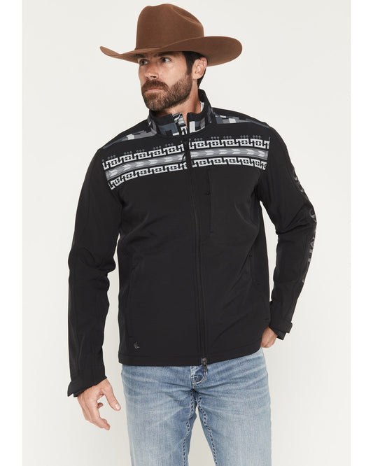 Men's Chicot Color Block Softshell Jacket Black