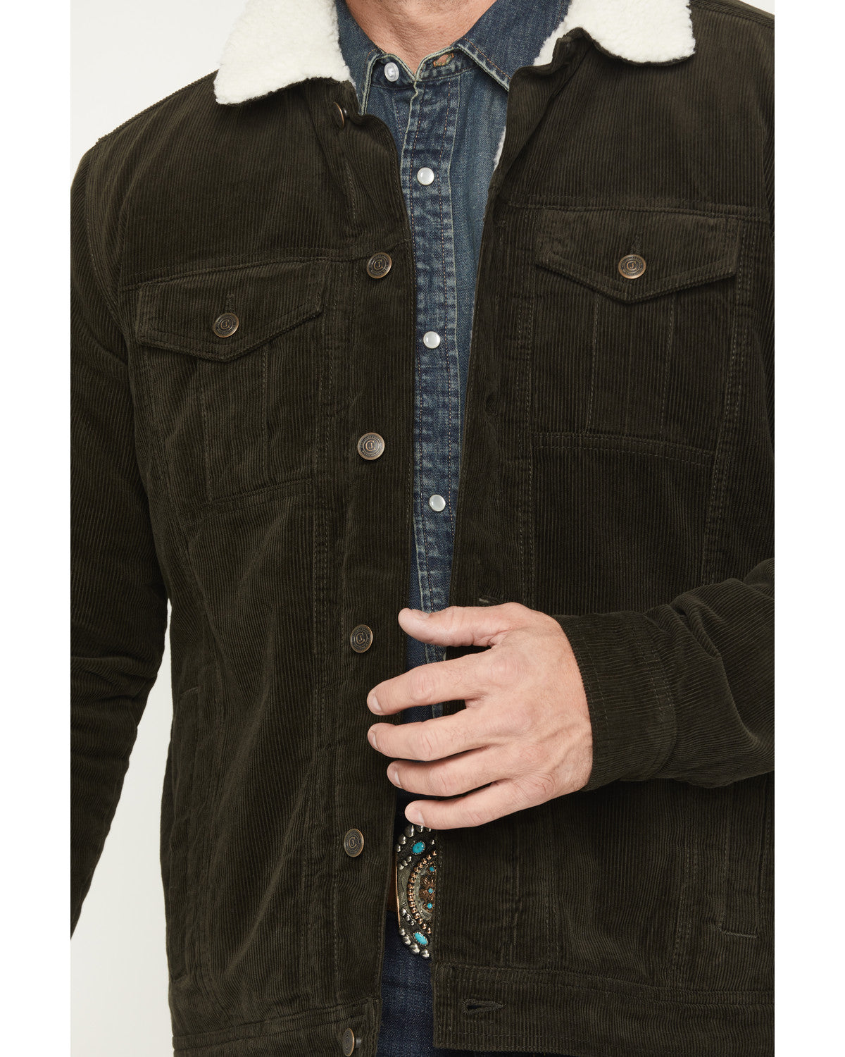 Men's Ozark Sherpa Lined Corduroy Jacket Green