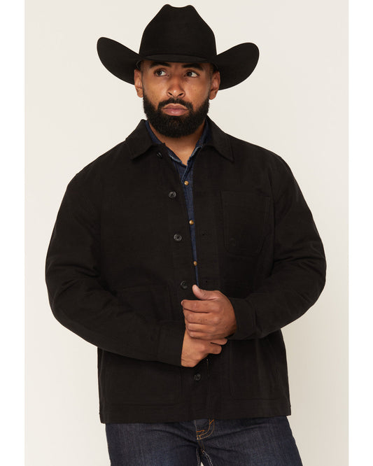 Men's El Paso Unlined Moleskin Chore Coat Black