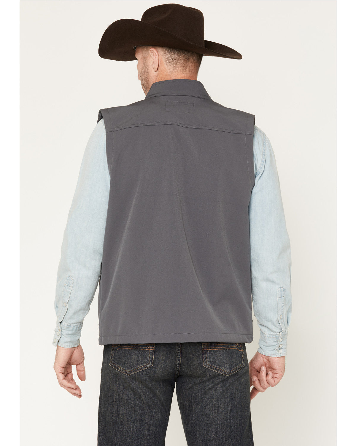 Men's Estacado Solid Concealed Carry Softshell Vest - Tall Charcoal