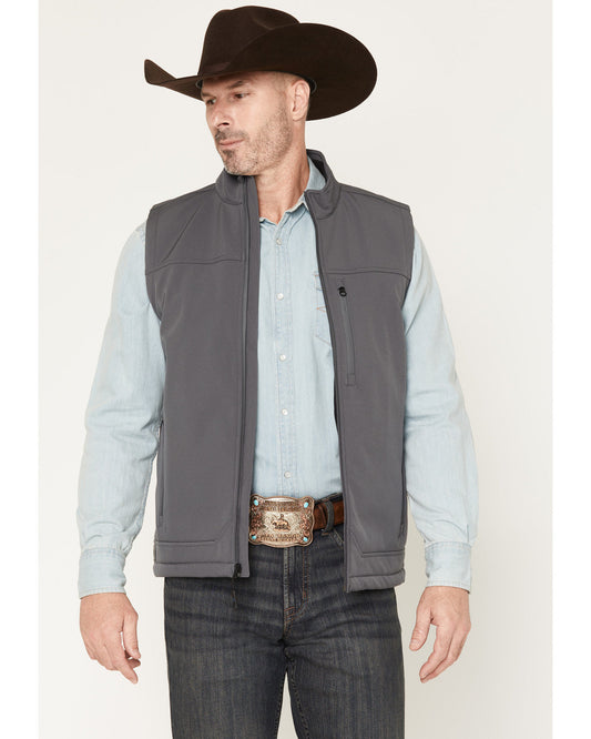 Men's Estacado Solid Concealed Carry Softshell Vest - Big Charcoal