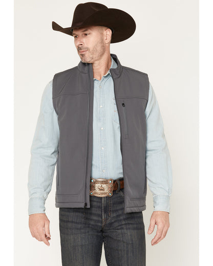 Men's Estacado Solid Concealed Carry Softshell Vest Charcoal