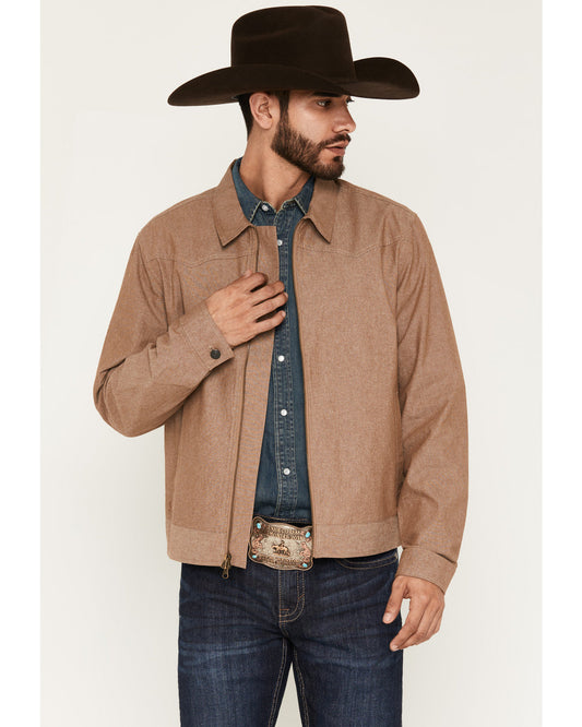 Men's Chambray Lightweight Bomber Jacket Khaki