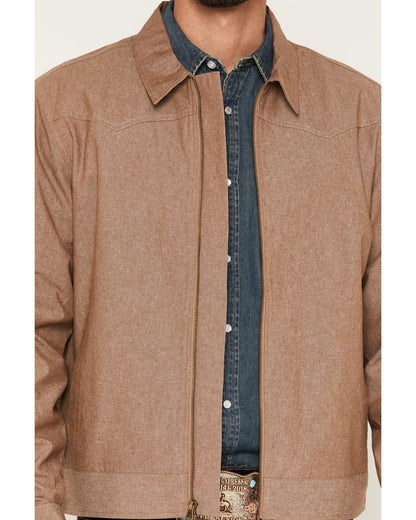 Men's Chambray Lightweight Bomber Jacket Khaki