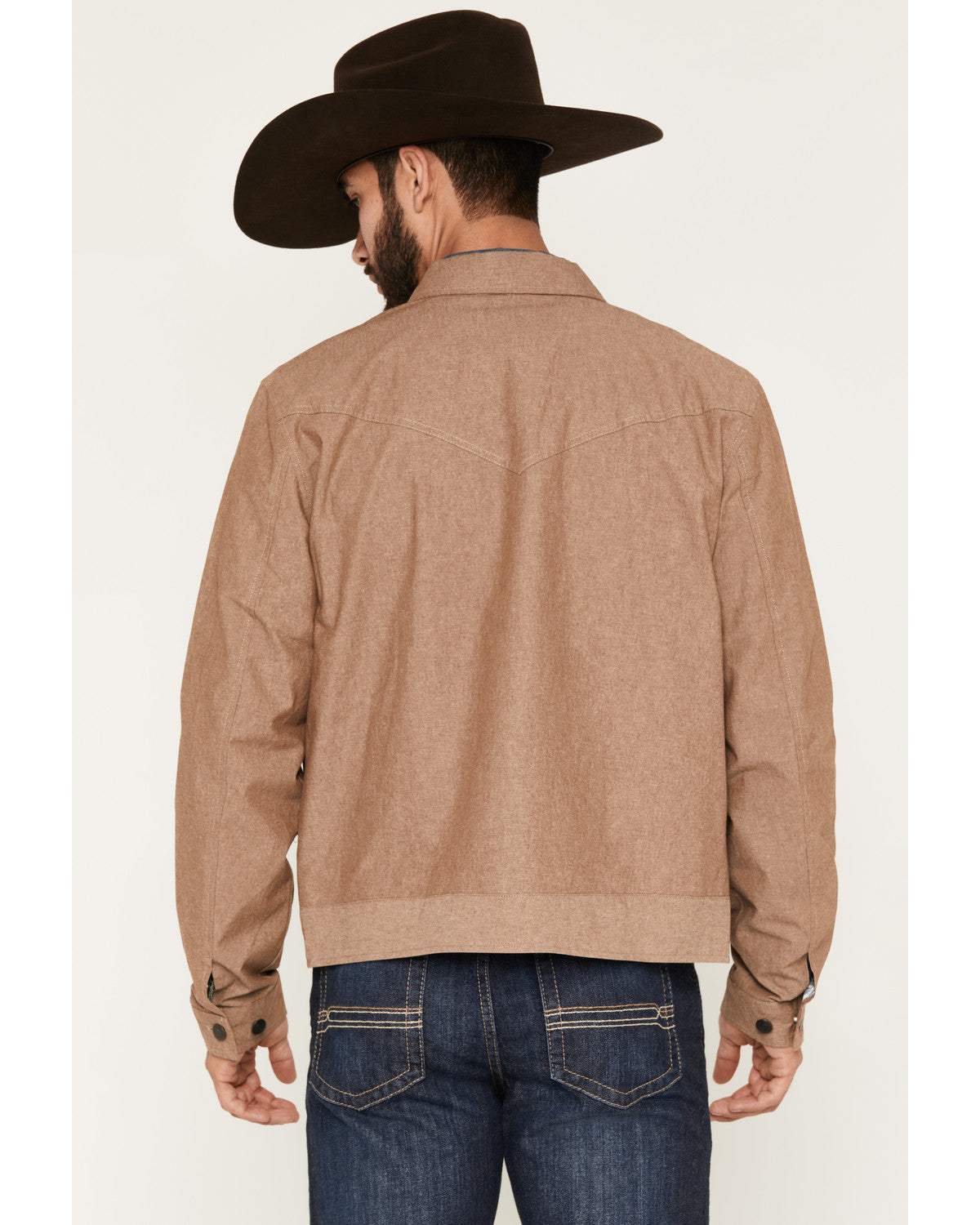 Men's Chambray Lightweight Bomber Jacket Khaki