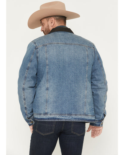 Men's Bandera Light Wash Sherpa Lined Denim Jacket Light Wash