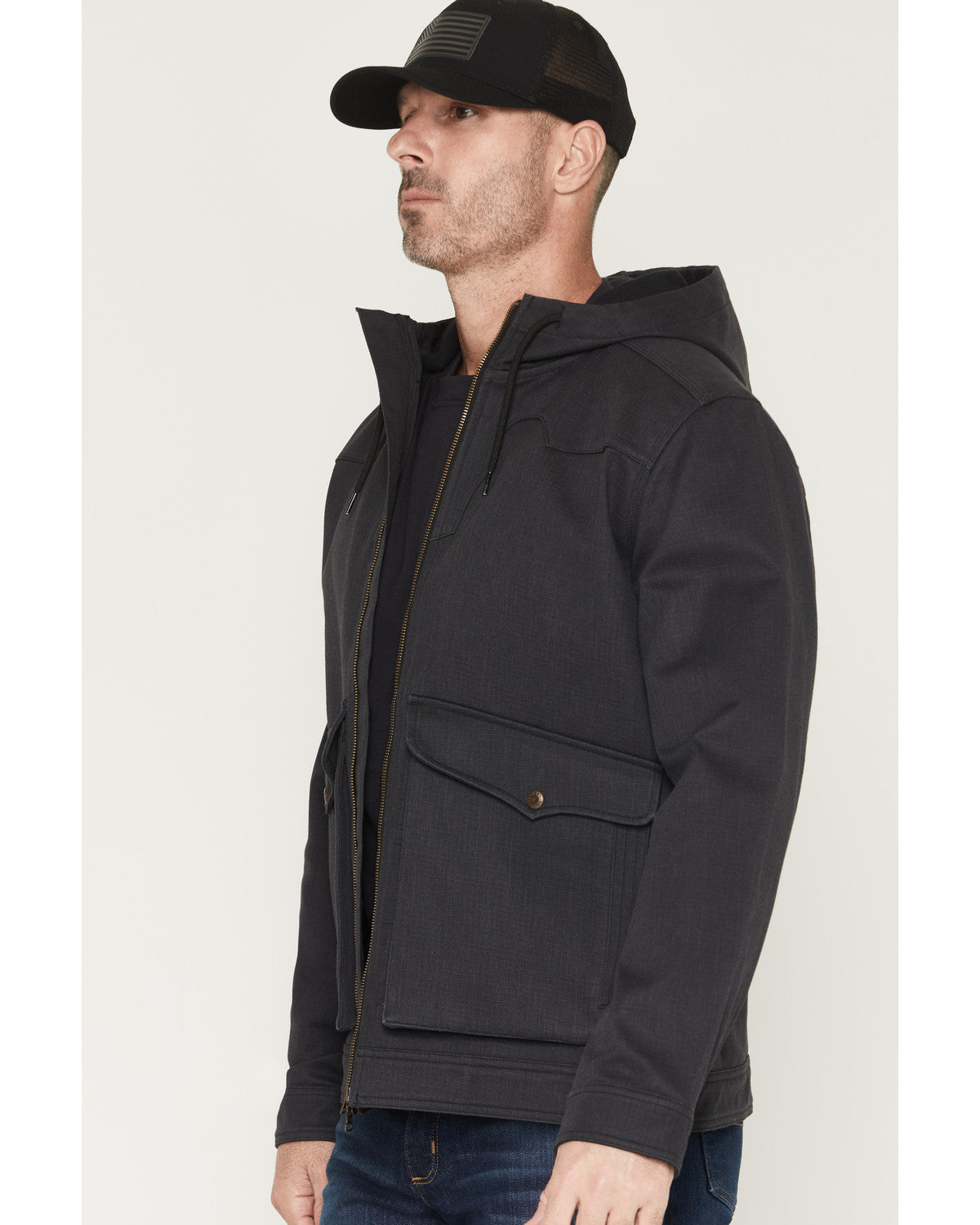 Men's FR Harrisburg Hooded Softshell Jacket Black