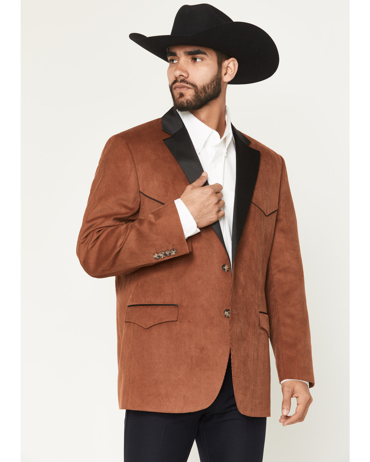 Black 1978® Men's Solid Corduroy Button-Down Sportcoat Brown