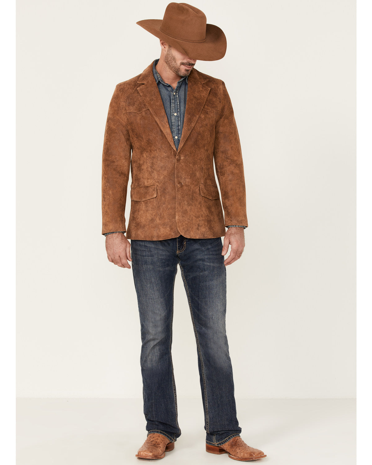 Men's Blazer - Long Brown