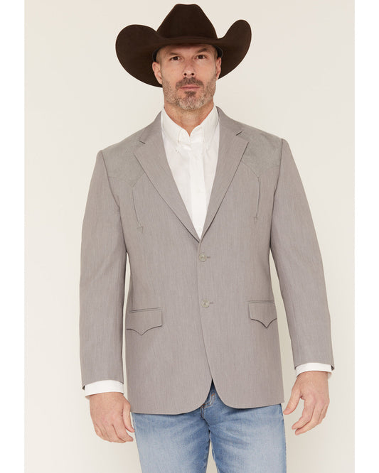 Men's The Big Spring Faux Suede Button-Down Sportcoat Light Grey