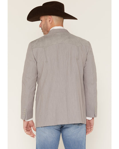 Men's The Big Spring Faux Suede Button-Down Sportcoat Light Grey