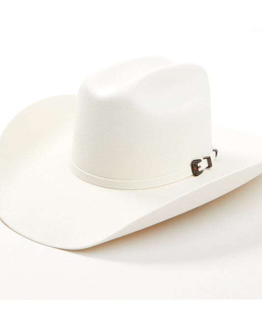 5X Felt Cowboy Hat White