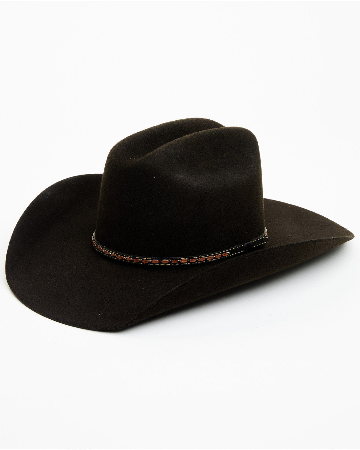 3X Wool Felt Cowboy Hat Dark Brown