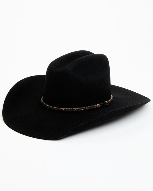 3X Wool Felt Cowboy Hat Black