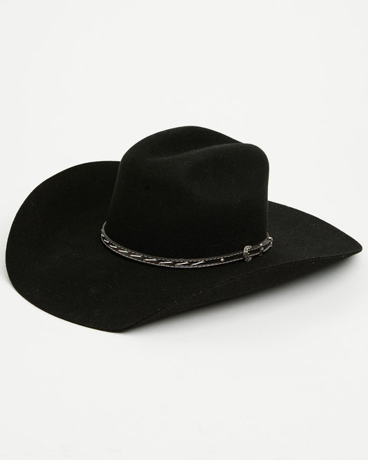 3X Felt Cowboy Hat Black