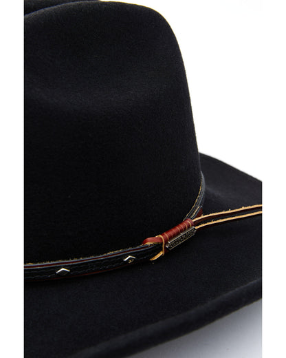 Wool Felt Cowboy Hat Black