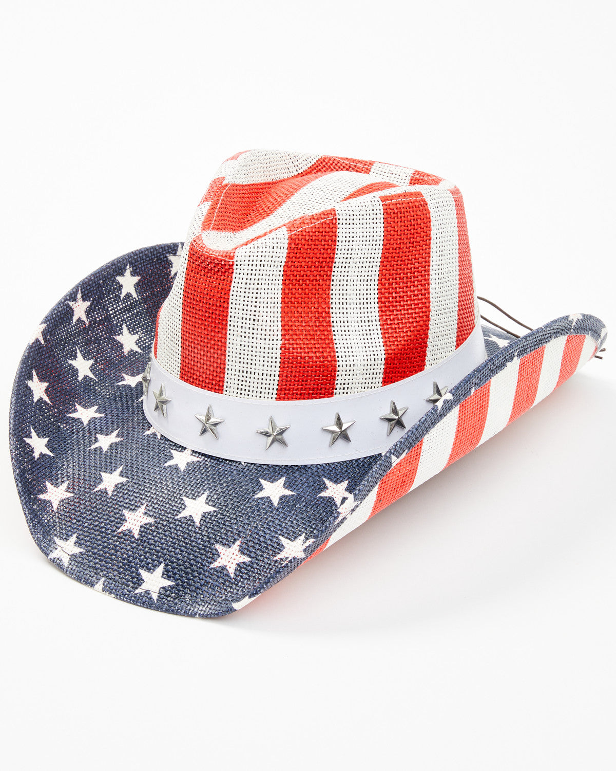 Men's Justice Straw Cowboy Hat Red/white/blue