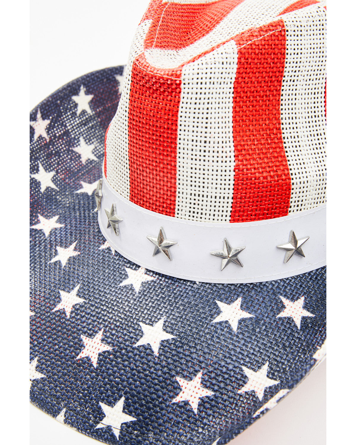 Men's Justice Straw Cowboy Hat Red/white/blue