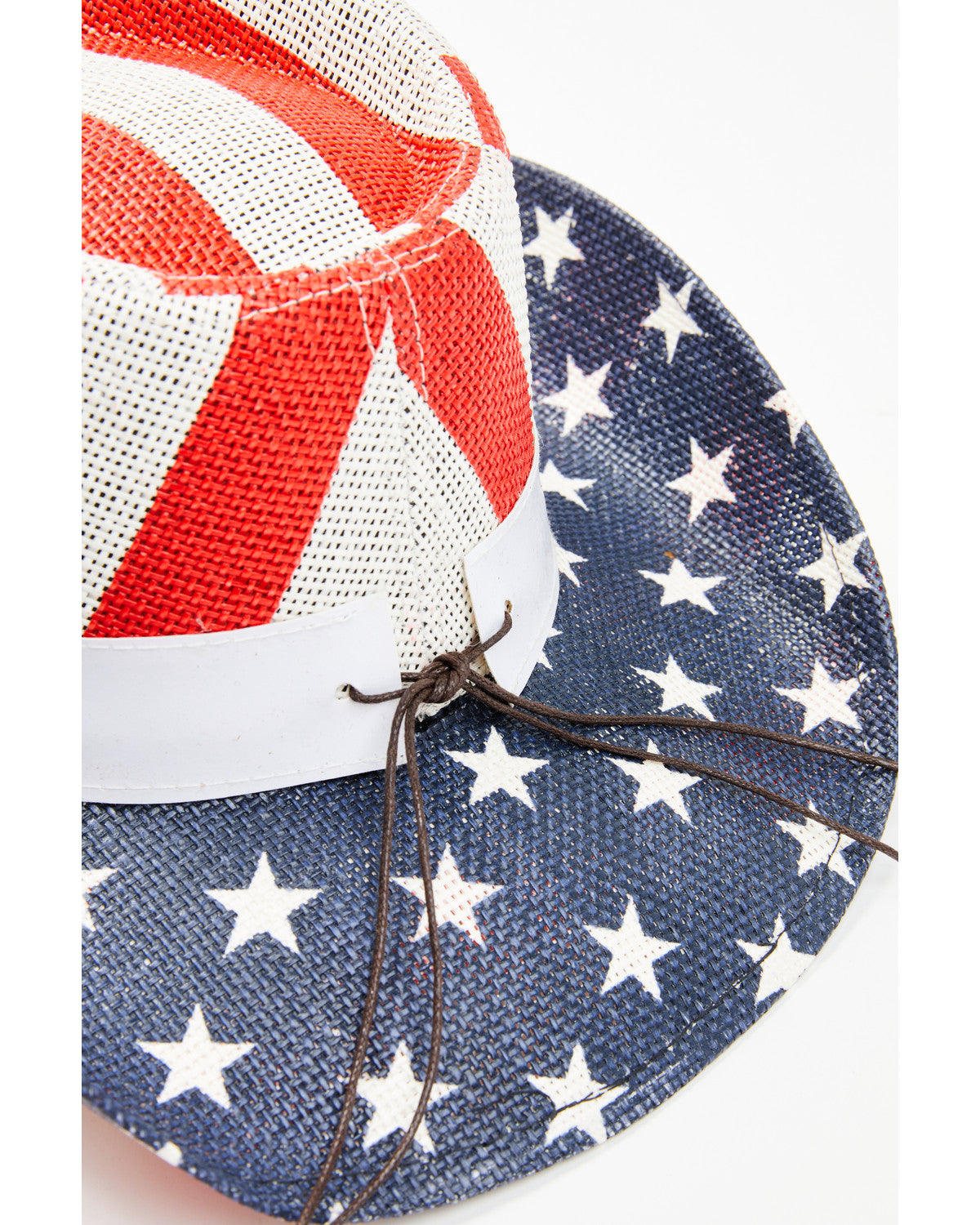 Men's Justice Straw Cowboy Hat Red/white/blue