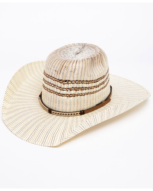 Braided Arrow 15X Straw Cowboy Hat Natural