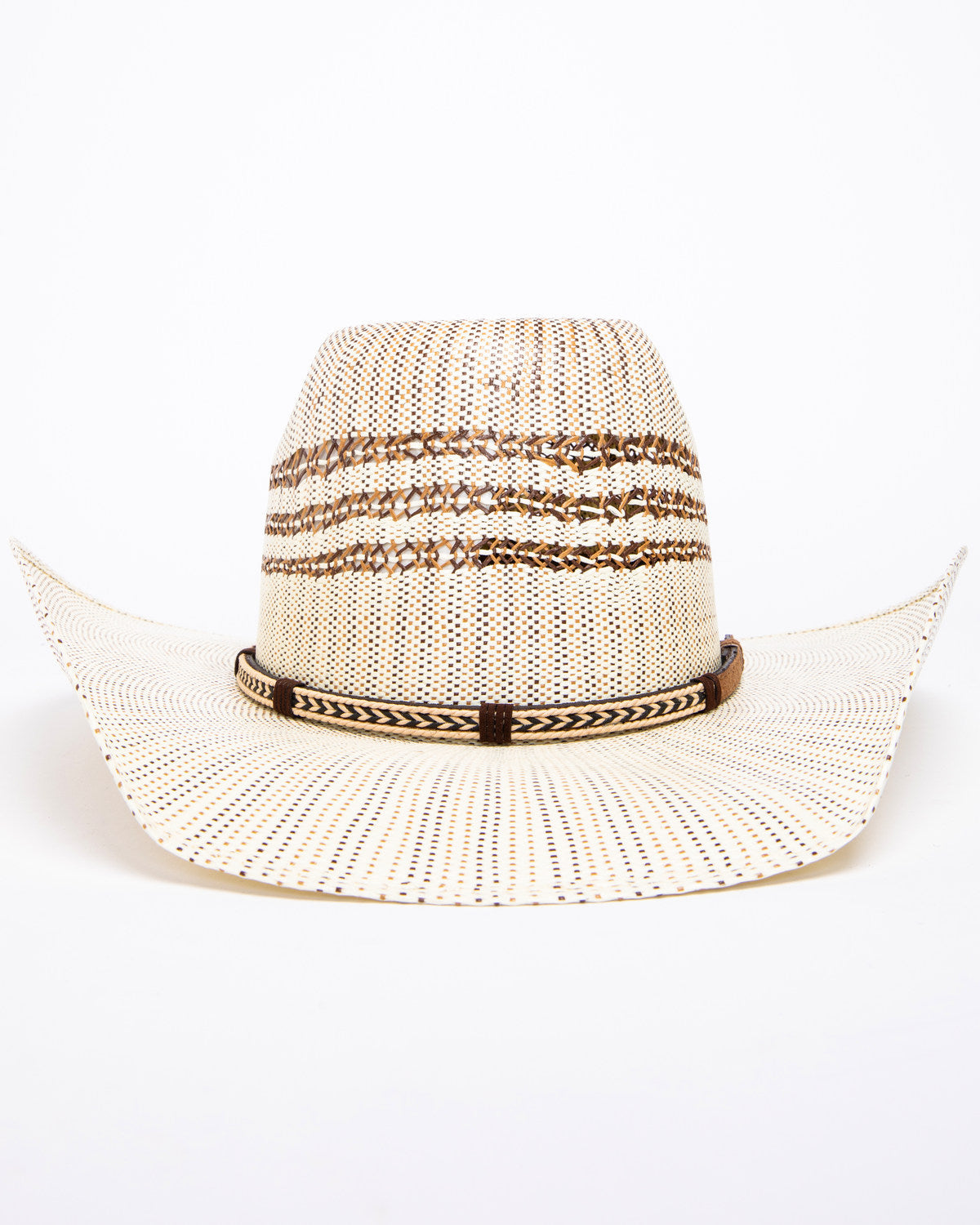 Braided Arrow 15X Straw Cowboy Hat Natural