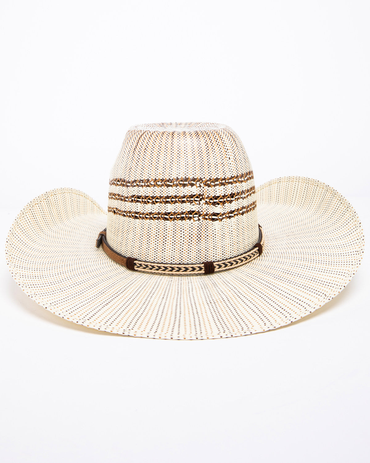 Braided Arrow 15X Straw Cowboy Hat Natural