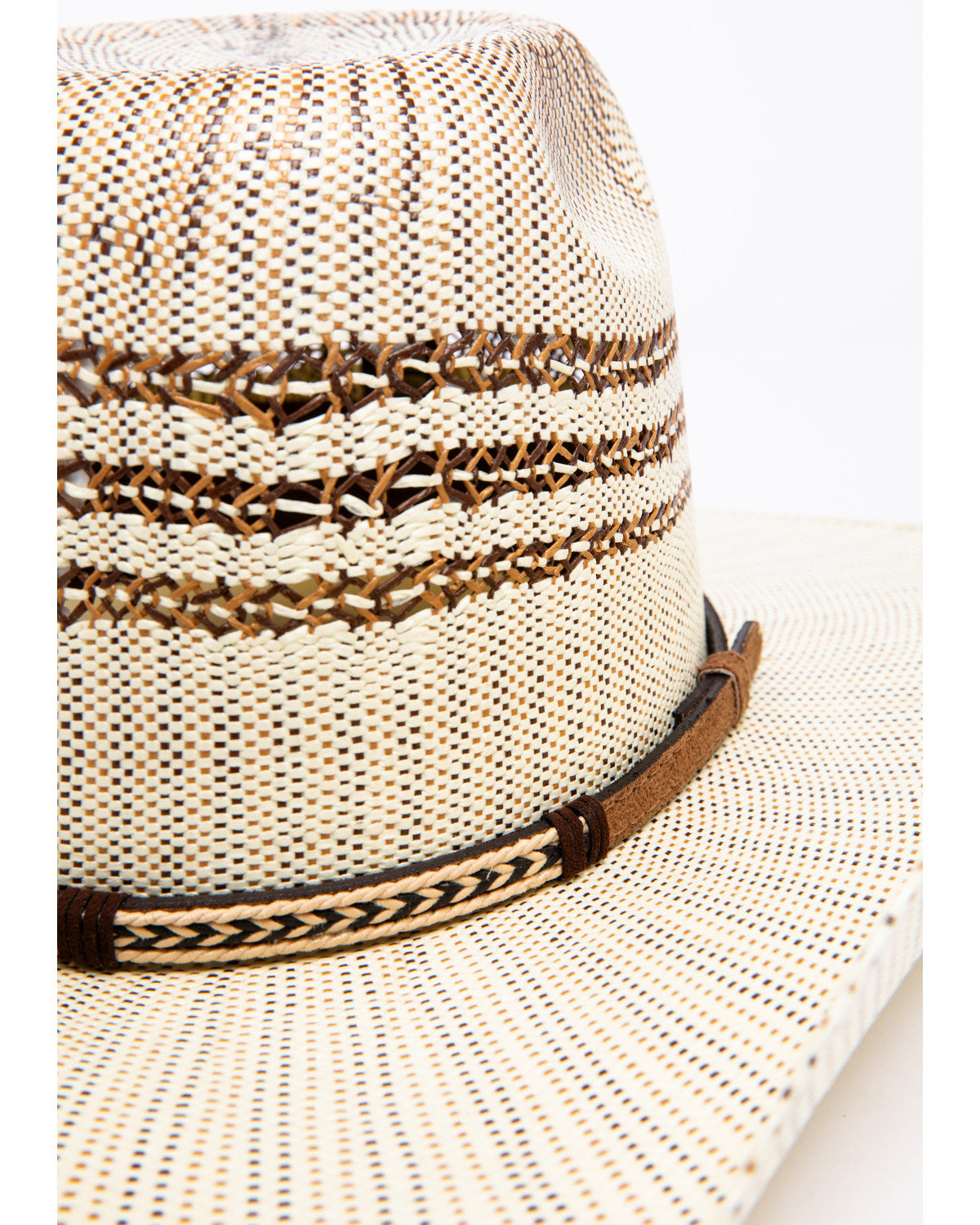 Braided Arrow 15X Straw Cowboy Hat Natural