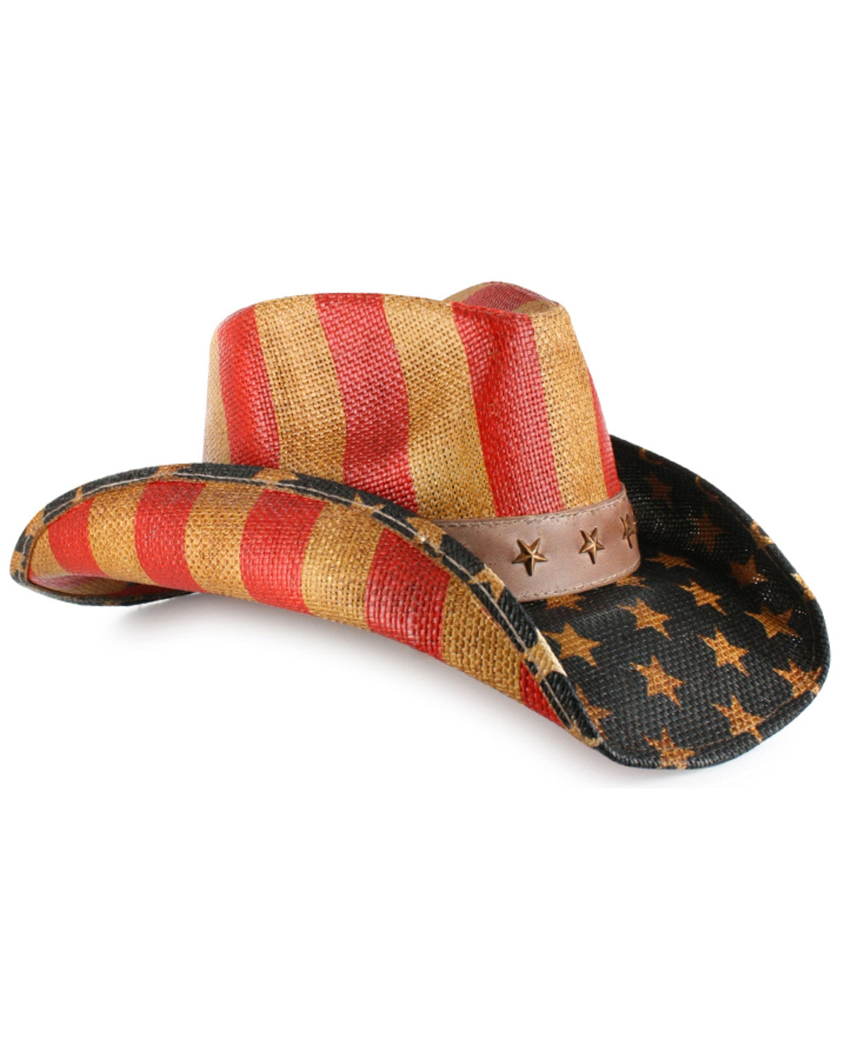 Justice American Flag Drifter Straw Cowboy Hat Am Spirit