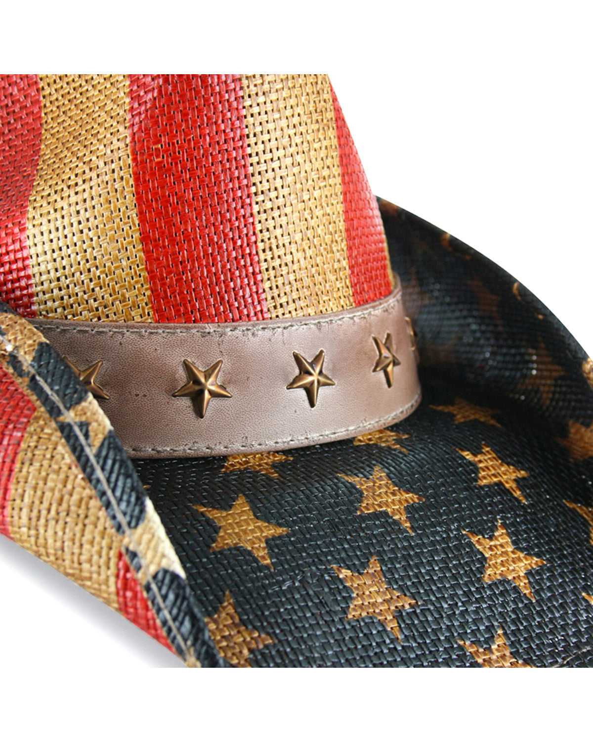 Justice American Flag Drifter Straw Cowboy Hat Am Spirit