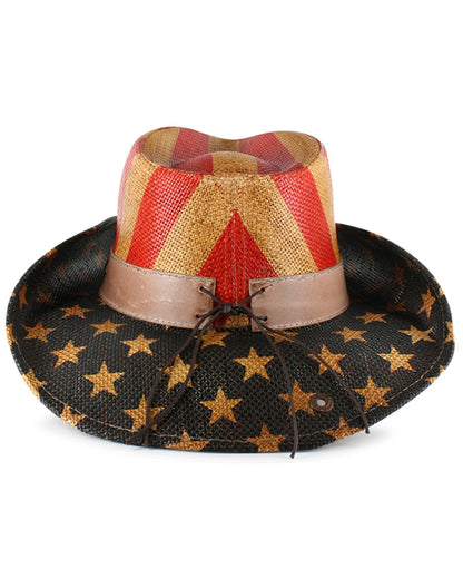 Justice American Flag Drifter Straw Cowboy Hat Am Spirit
