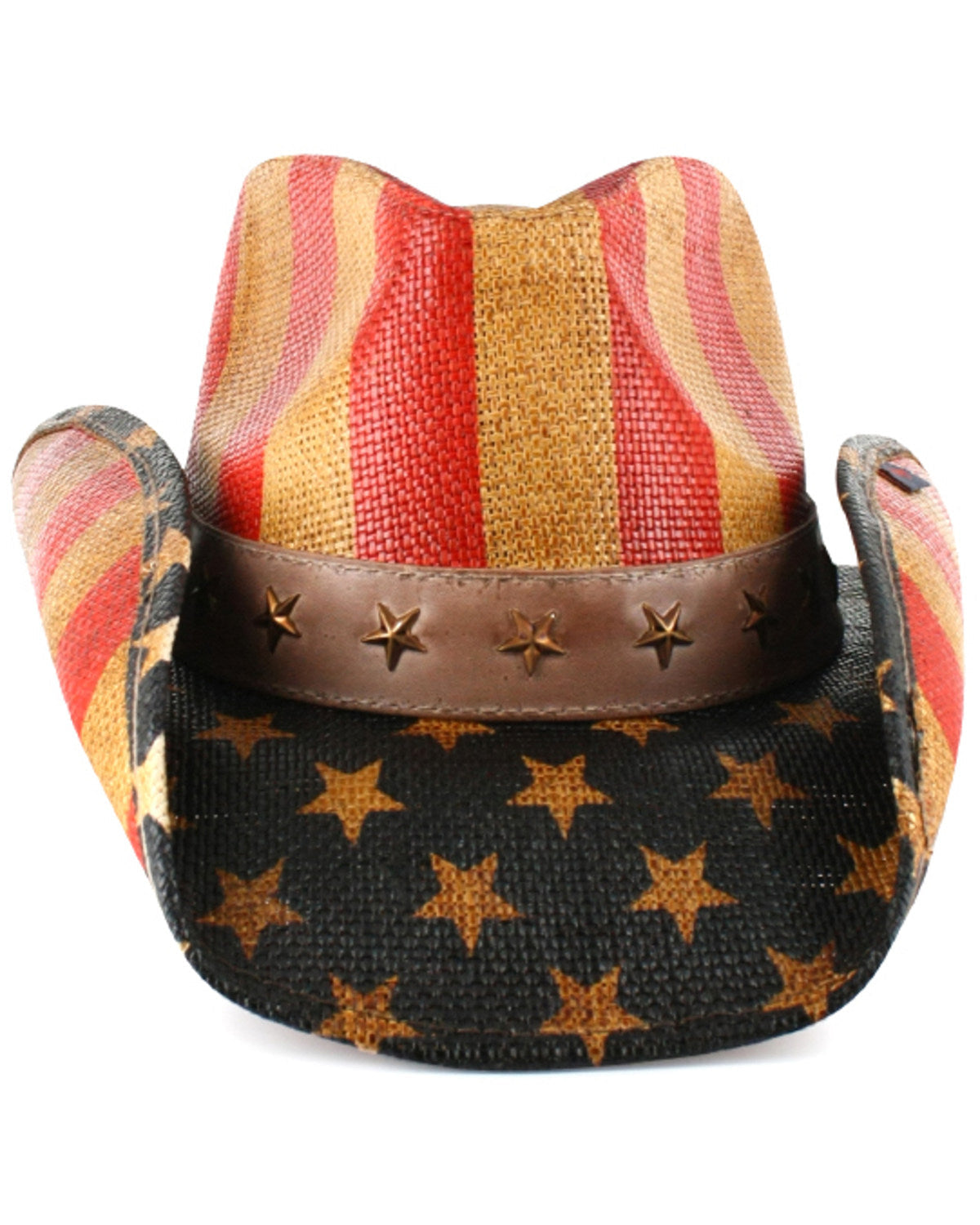 Justice American Flag Drifter Straw Cowboy Hat Am Spirit