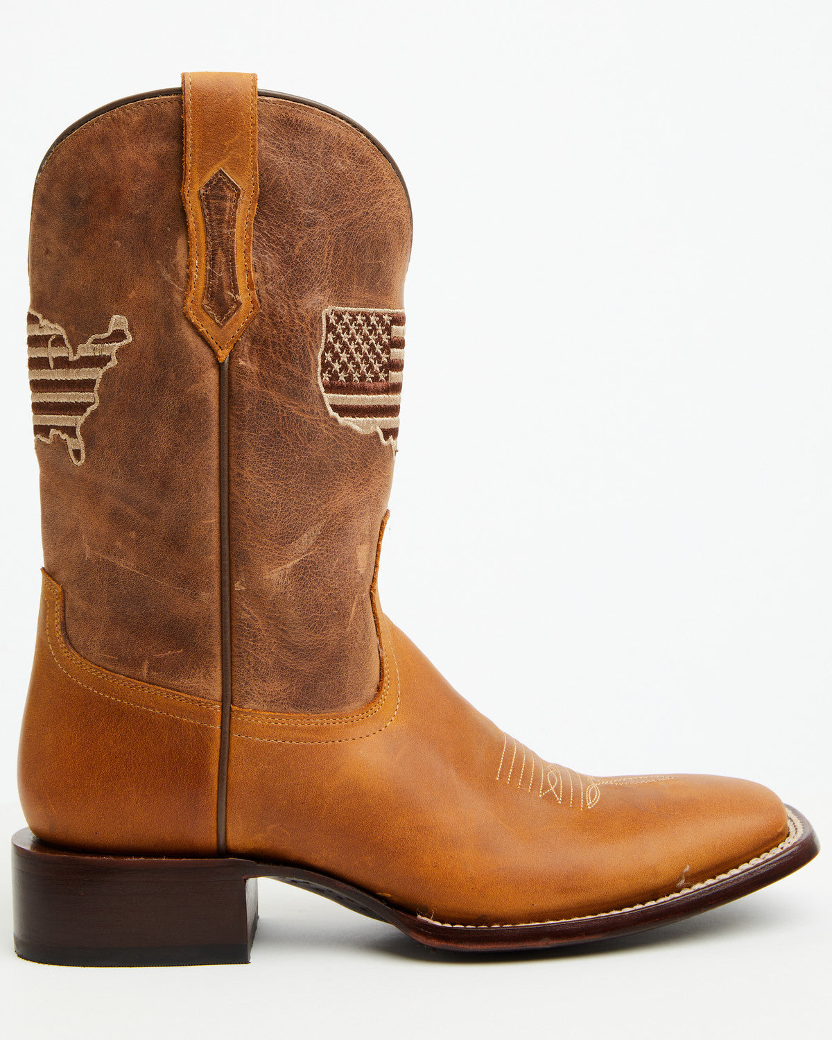 Men's National Western Boots - Broad Square Toe Brown