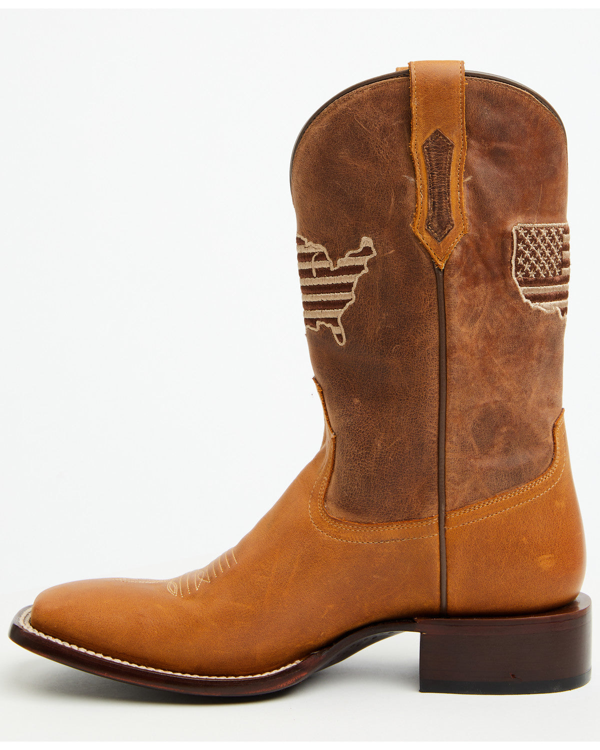 Men's National Western Boots - Broad Square Toe Brown