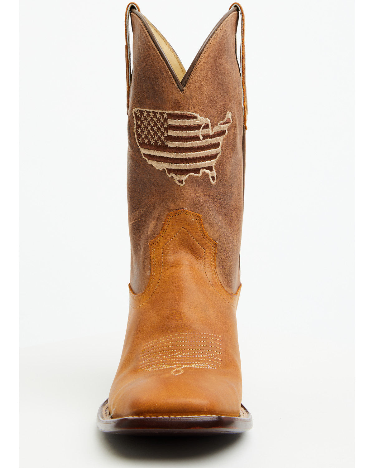 Men's National Western Boots - Broad Square Toe Brown