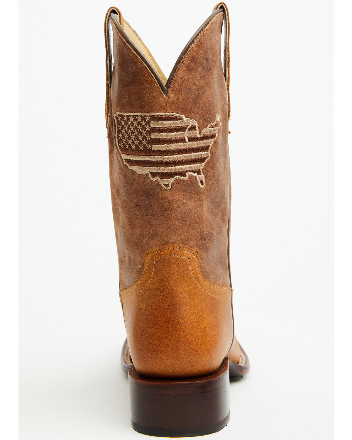 Men's National Western Boots - Broad Square Toe Brown
