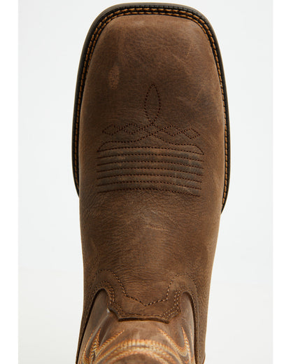 Men's Oath Performance Western Boots - Broad Square Toe Brown