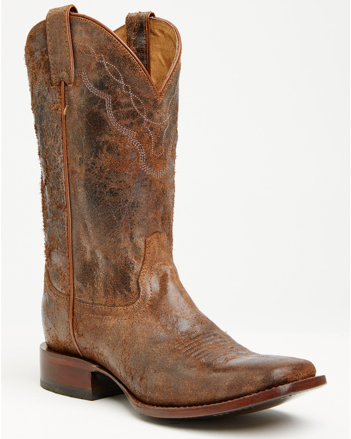 Men's Old Billy Western Boots - Broad Square Toe Brown